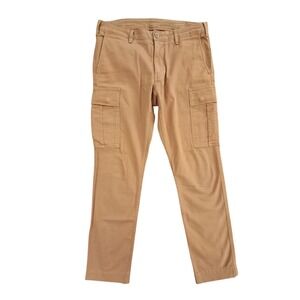 Polo Ralph Lauren Mens Slim Fit Cargo Trousers‎ Tan Khaki Pants 30/30 RN41381